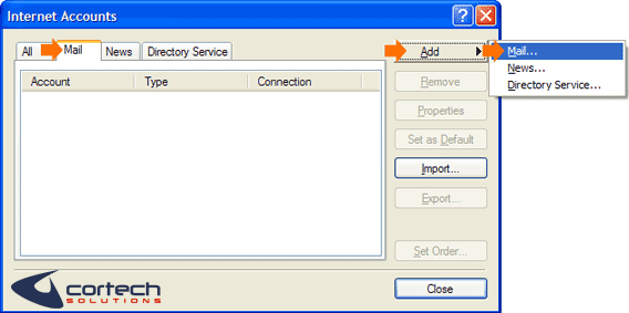 Internet Accounts - Outlook Express
