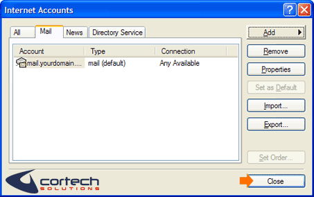 Internet Account Close - Outlook Express